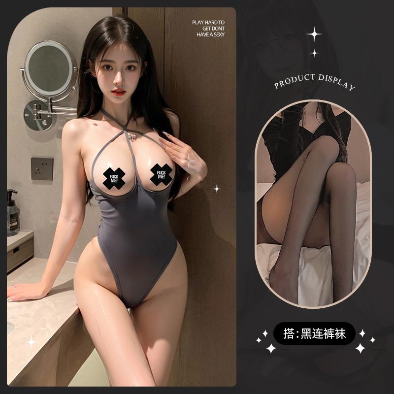 Sexy lingerie sexy pure desire onesie open crotch temptation hot pajamas free uniform supplies suit women
