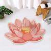 Lotus Leaf Floor Mat Diatomaceous Earth Bathroom Rug Non-Slip Absorbent Lotus Flower Floor Rug for Entrance Living Room Kitchen Bathroom