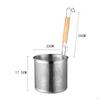 Colander with Wooden Handle Mesh Noodle Baskets Spaghetti Strainer Spoon Frying Basket