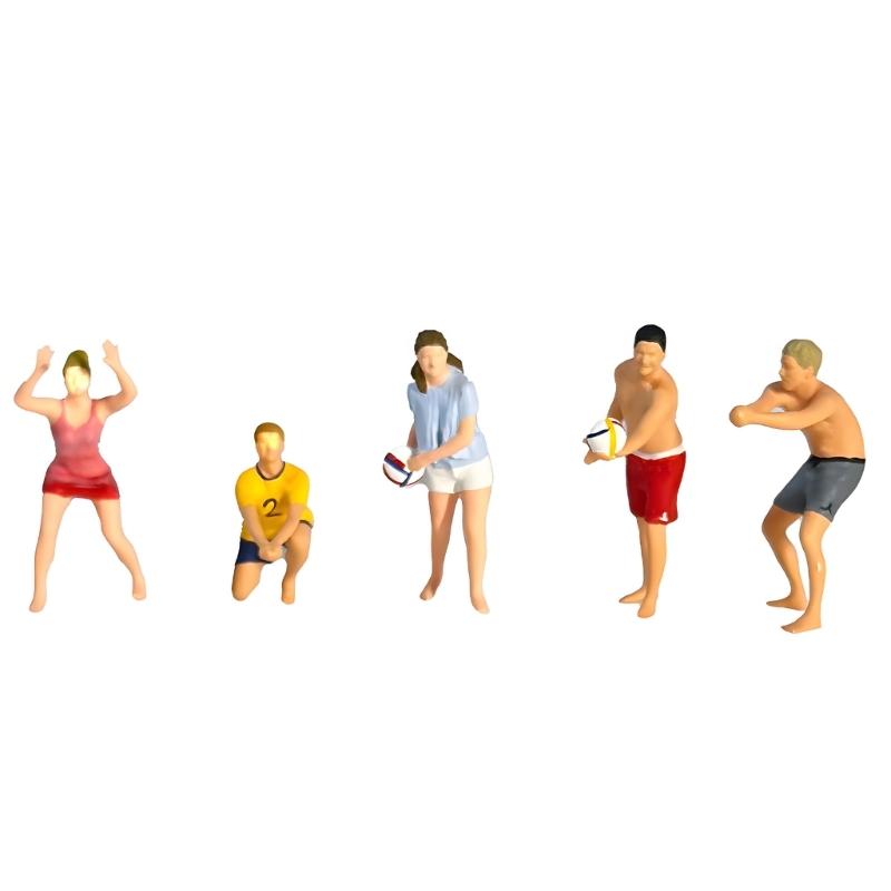 Realistic Beach Volley Figure Model 1:64 Scale Hand Painted Miniature Figures for Dioramas Props,Photography Collectors