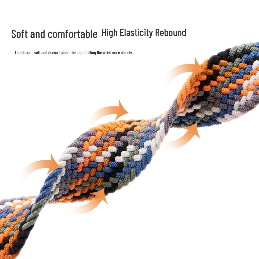 61S Elastic Paracord Watch Band for Garmin Fenix 8, 7X Pro, 955, 965