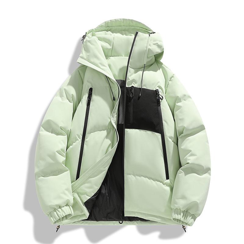 Men Women Hooded Cotton Jacket Men's Autumn Winter Thick Warm Cotton Coat Couple's Outerwear Puffer Parkas