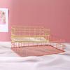 Office Supplies Desktop Storage Basket Pen Holder Sort Out Nordic Rose Gold IronRound Square