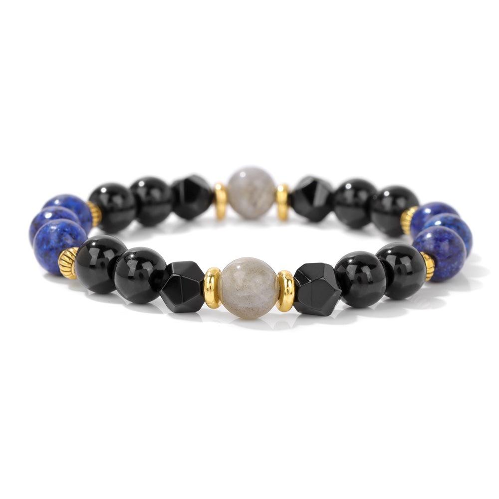 

JYL TS Bracelet Women s Butterfly Bead Design Cute Boosts Charm And Transformation Lapgold black agate facets полум яний