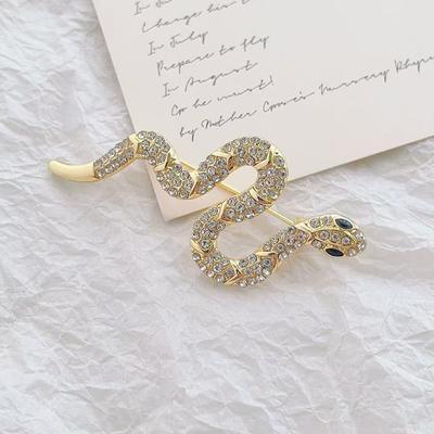 Spilla dello Zodiaco del Serpente: Gioielli Eleganti in Lega per Completi, Maglioni e Cappotti