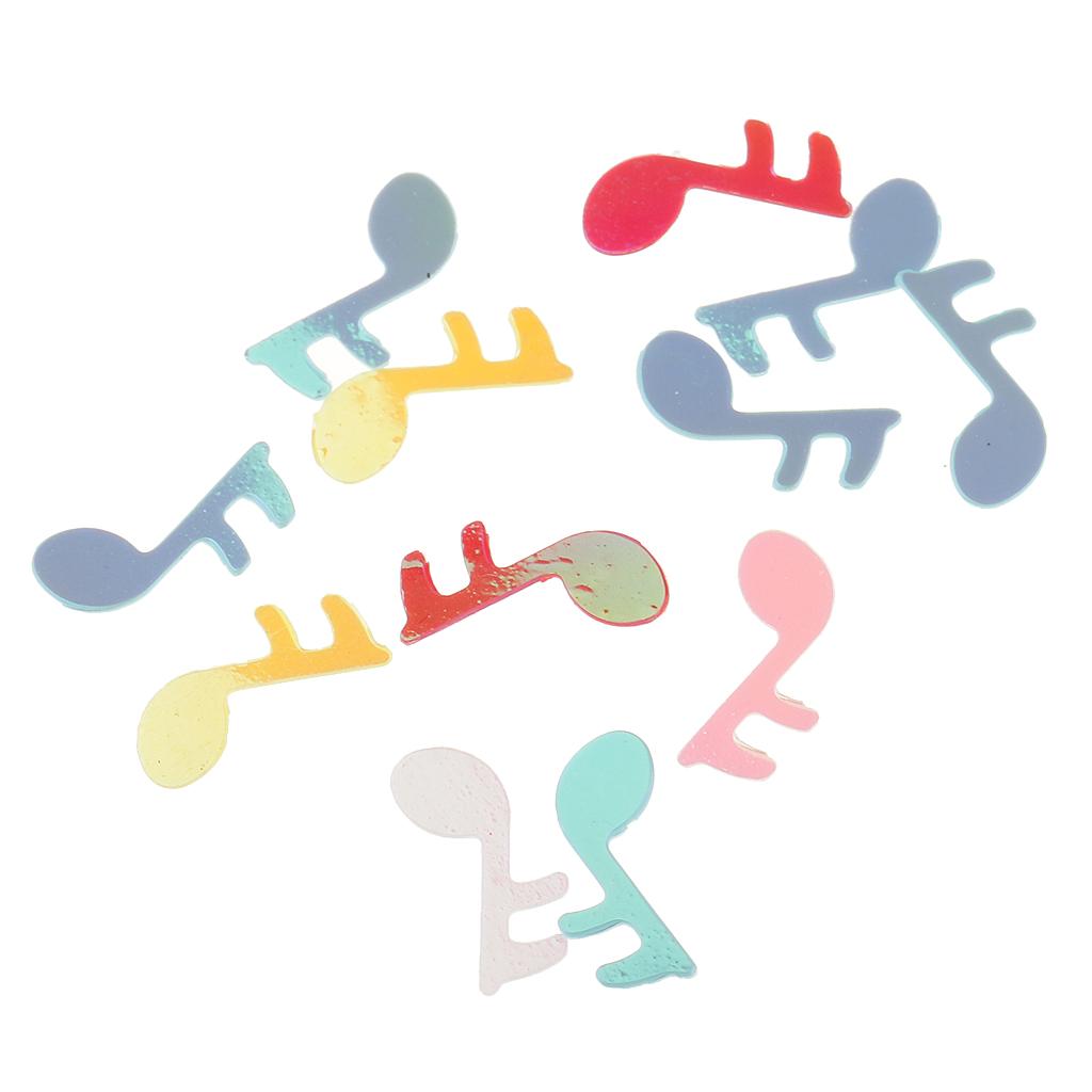 1x0,5cm Barevné hudební noty posyp na stůl, dekorace na párty, 0,52oz