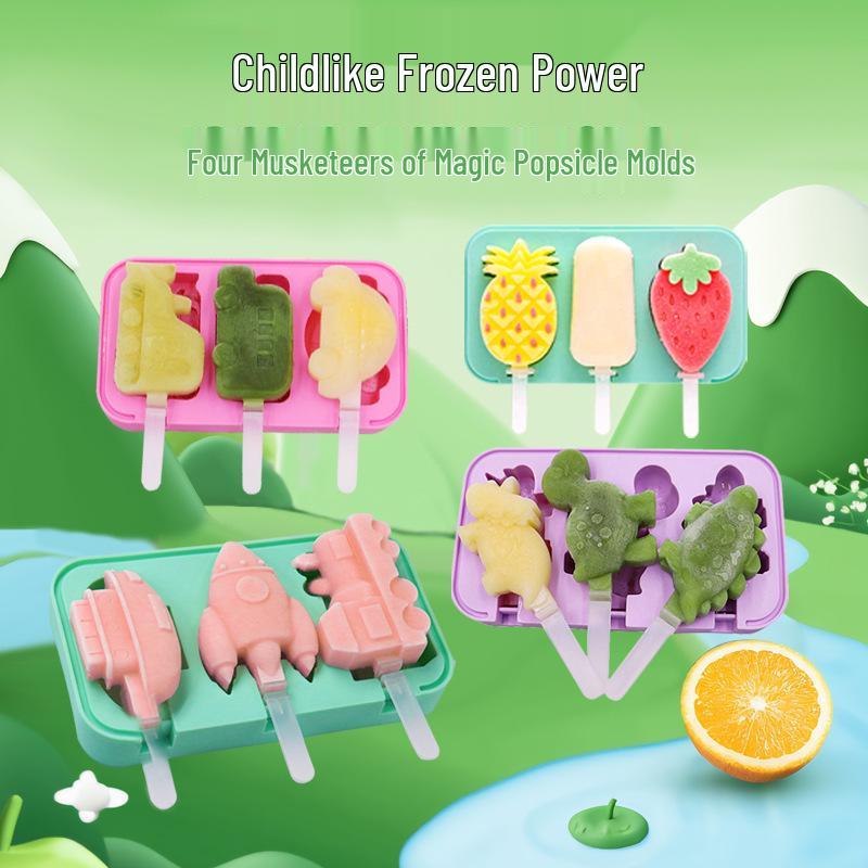Silicone Popsicle Ice Cream Mold - Creative Household Ice Pop Box