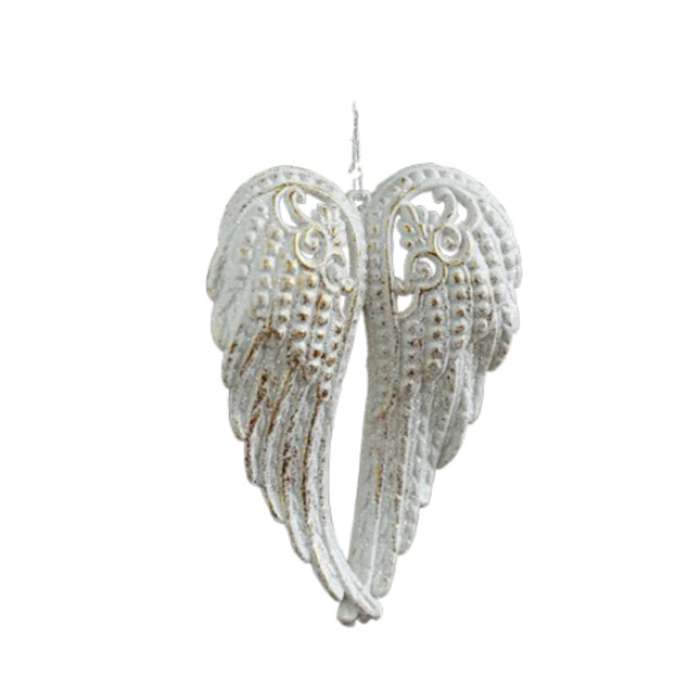 Snowflake Bowknot Christmas Angel Wings Pendant  Festive Holiday Decorations