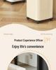 Dual-Use Square Trash Can with Wheels - Light Luxury Wastebasket for Kitchen & Bathroom, Large Capacity