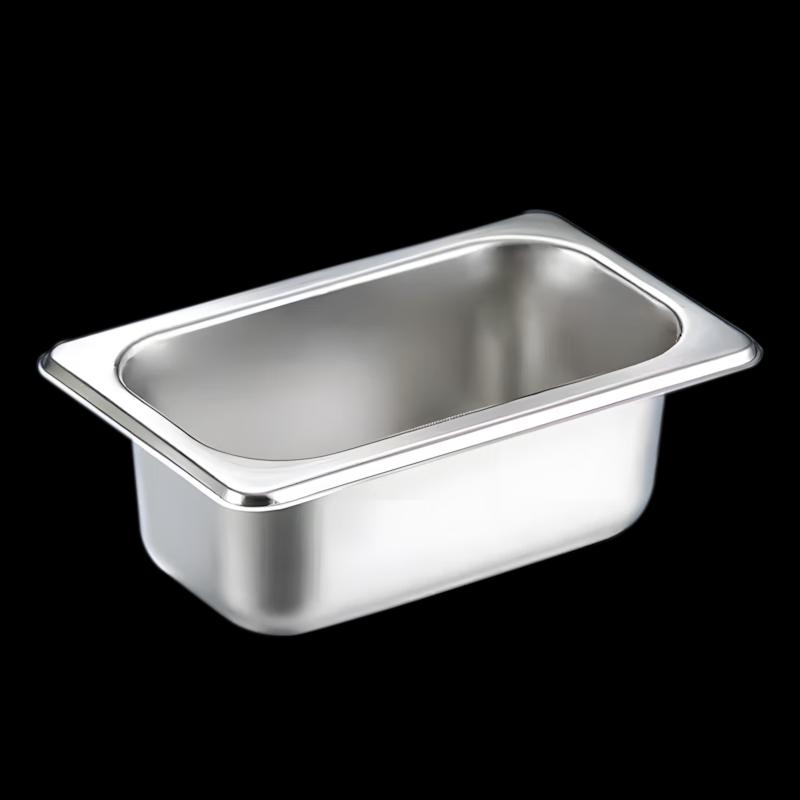 304 Edelstahl 1/9 Gastronorm Speisebehälter, 6,5 cm tief, 5er-Pack