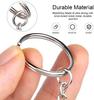 50 Stück Silberbeschichtete Metall Leere Schlüsselanhänger Schlüsselanhänger Sprengring Schlüsselanhänger Schlüsselhalter Ringe Damen Herren DIY Schlüsselanhänger Schlüssel Zubehör