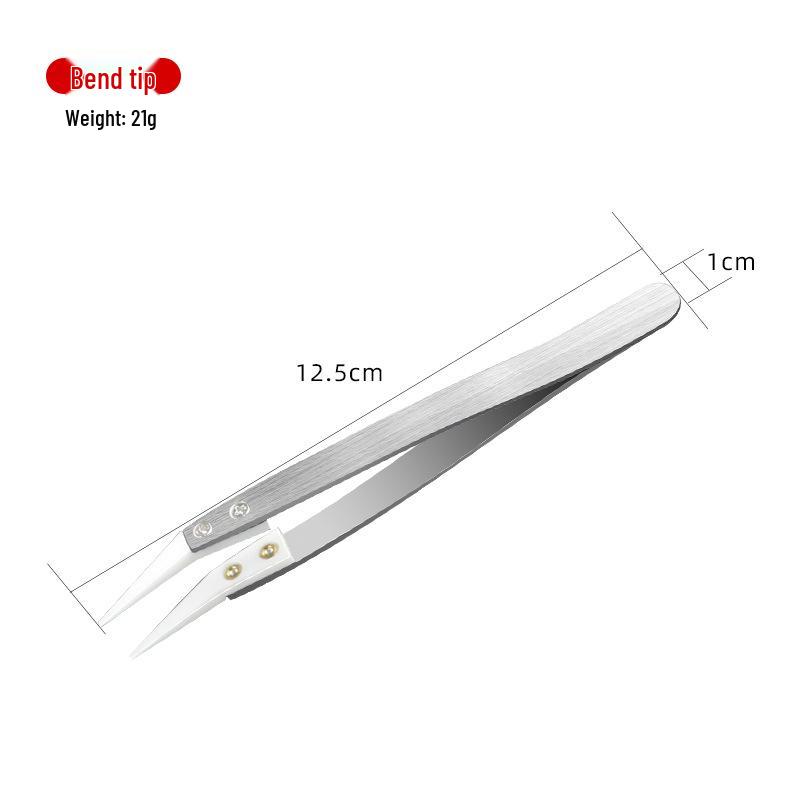 Anti-static Insulated Ceramic Tweezers: Non-magnetic, Acid-resistant, for Electricians and Experimental Use
