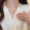 Star Dream Zircon Pearl Pendant Necklace: Elegant Fan-Shaped Clavicle Chain for Women