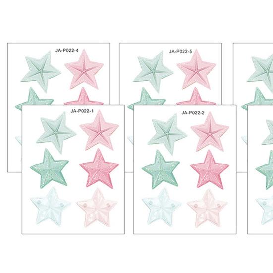 6 Pcs Boho Star Wall Stickers, Neutral Beige and Brown Waterproof Aesthetic Stickers, Removable Self-Adhesive Nursery Bedroom Living Room Home
