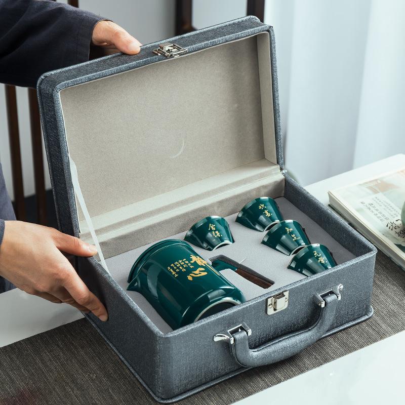 Travel Tea Set, Creative Ceramics, a Pot of Four Cups To Replace the Tea Can, Practical, Business Gifts for Customers