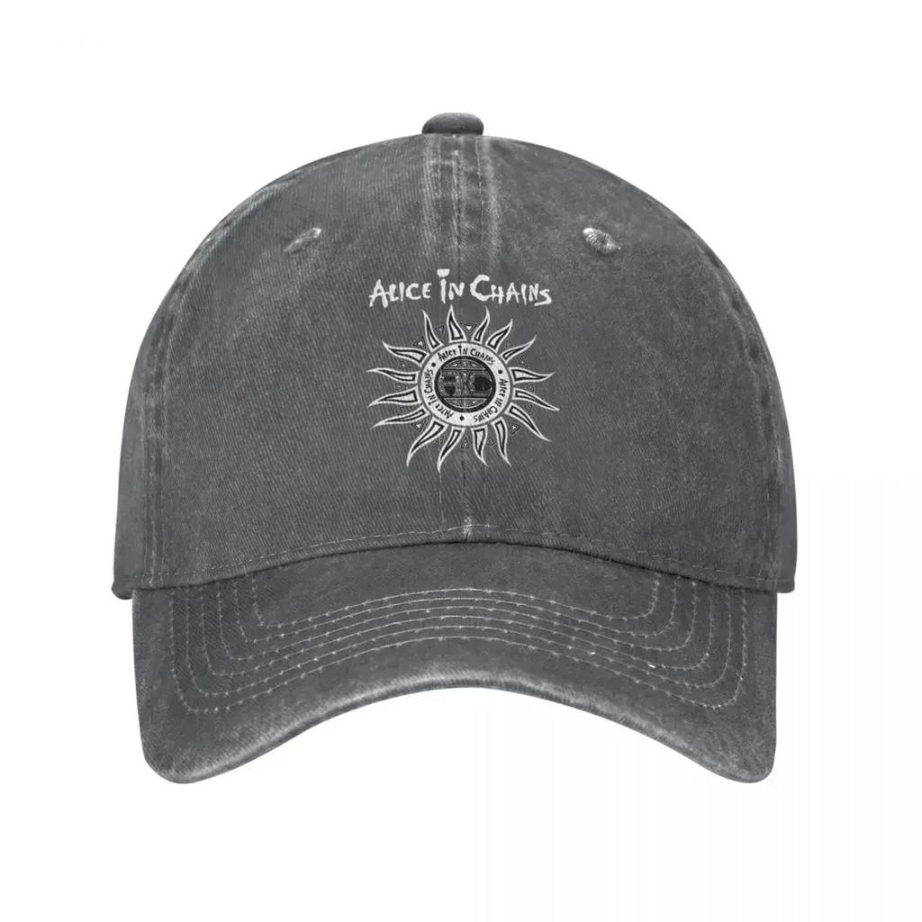 Baseball Caps Alice In Chains Band Accessories Unisex Vintage Distressed Cotton AIC Heavy Metal Cap Adjustable