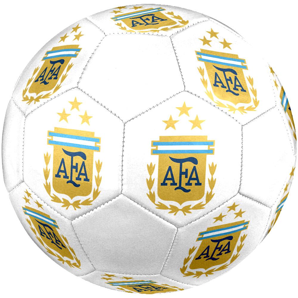 Argentina Football Logo Size 5 Soccer Ball, Machine-Stitched PVC, Durable & High Bounce, All Ages Fit, Fan Merchandise, Matches & Outdoor Use.