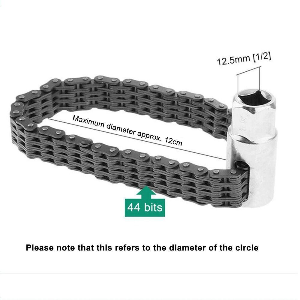 Heavy-duty Engine Oil Filter Wrench 44/52 Joints Ratchet Chain Wrench  Vehicle