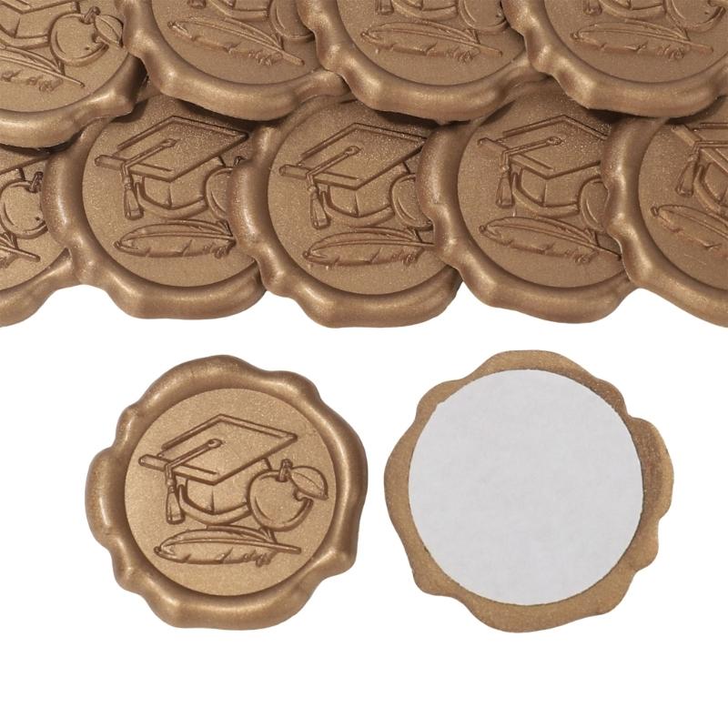 

10 Pcs Graduation Wax Seal Sticker Graduation Caps Envelope Seal Sticker Party Supplies for Invitations Cards
