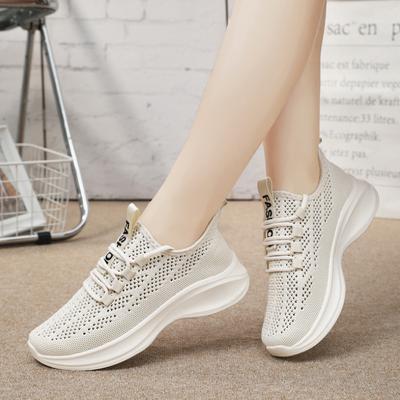Summer Sneakers for Women Fashionable Breathable Mesh Casual Running Shoes Ladies Lace-up Gym Vulcanized Shoes Zapatos De Mujer