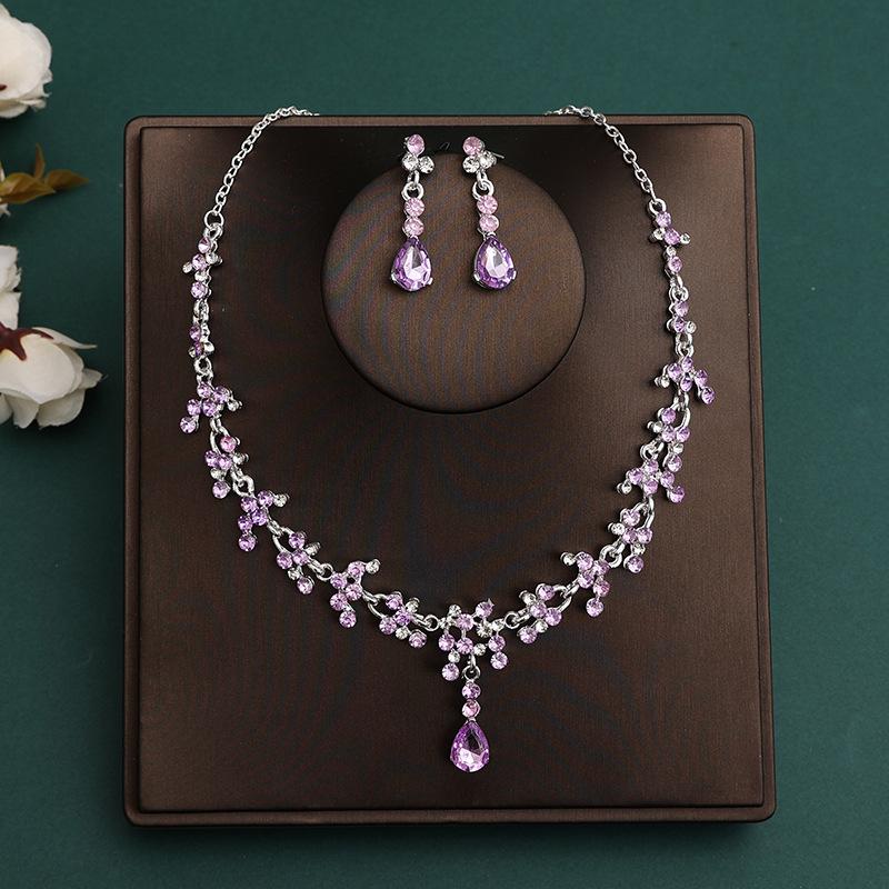 Korean Style Bridal Jewelry Set - Crown, Headband, Earrings, Necklace, & Hair Accessories for Wedding Dresses.