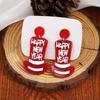 Creative Design New Year'S Party High Hat Acrylic Earrings, Personalized Cartoon Sweet Cute Fashion Earrings Women