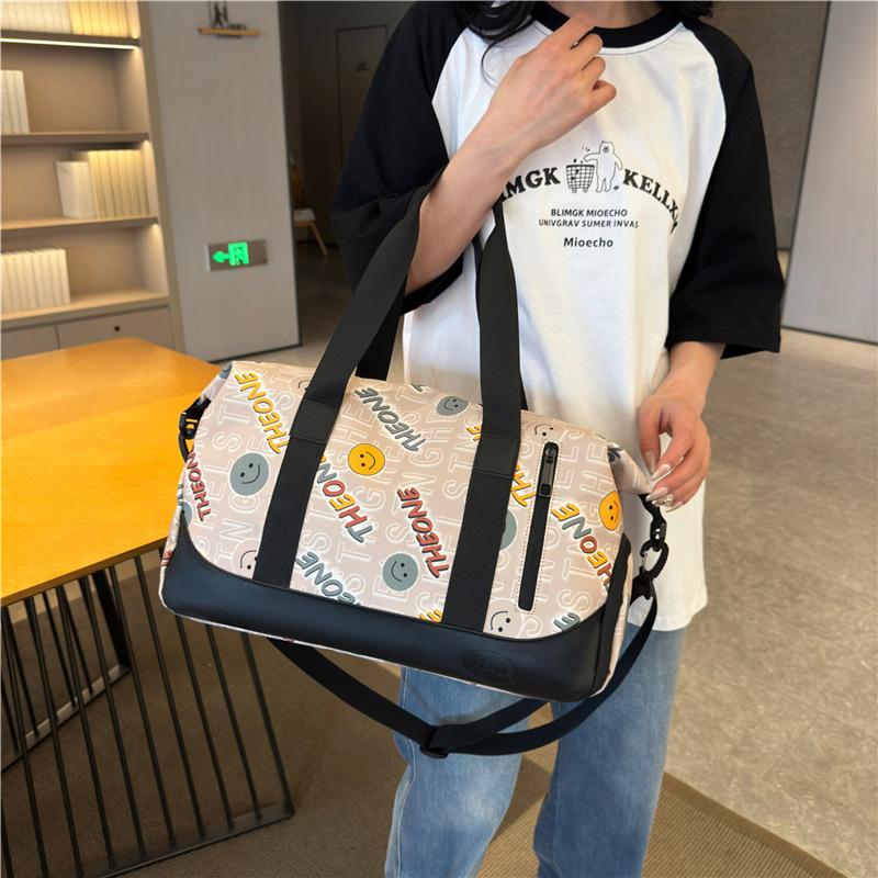 New Printed Large-capacity Fitness Bag, Short-distance Leisure Travel Travel Bag, Shoulder Storage Messenger Bag