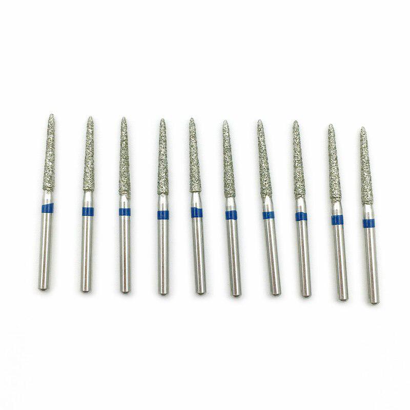 10 buc Dental Diamond FG Freze de mare viteză pentru lustruire Burghiu dentar de netezire pentru piesa de mână de mare viteză 879K16
