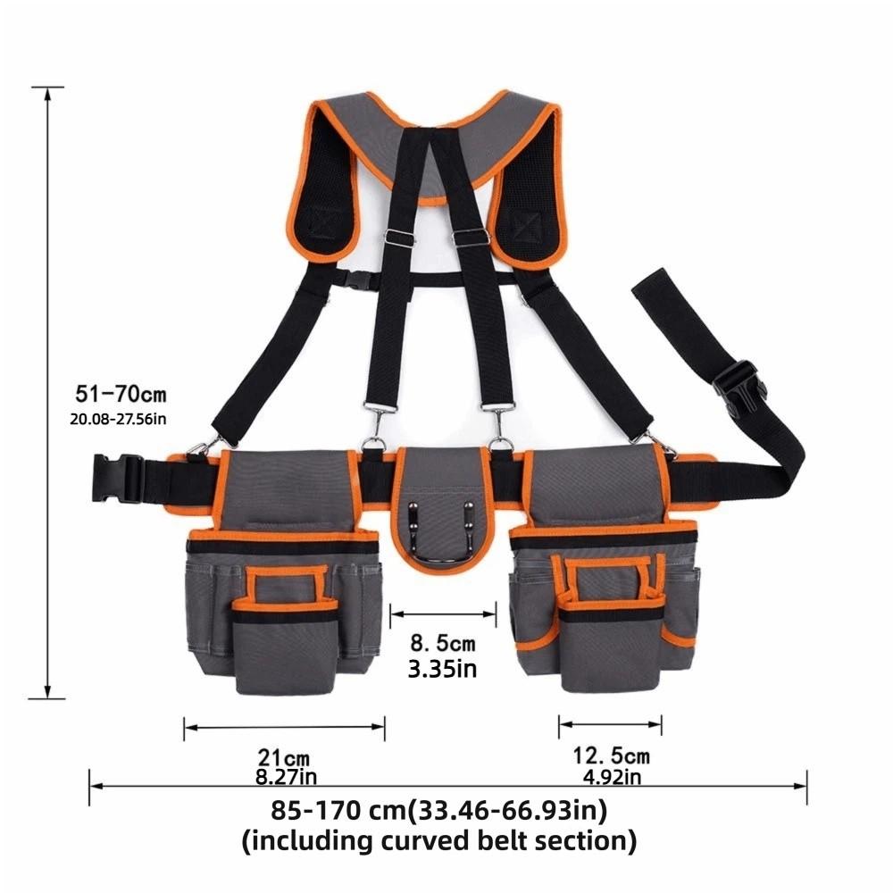 Large Capacity Woodworking Tool Belt Adjustable Design Multi Functional Tool Belt  Carpenter Work