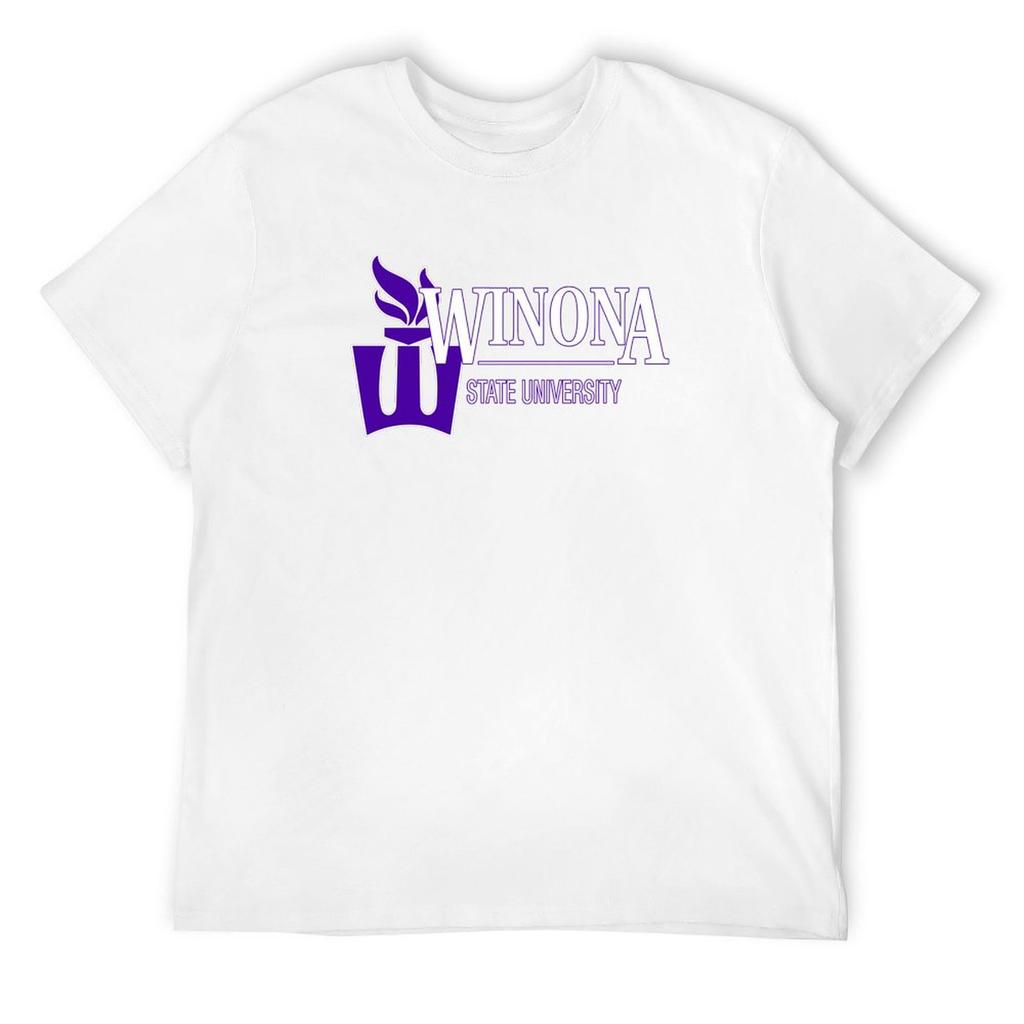 Winona State University T-Shirt Plain Short Sleeve Tee T Shirt for Men
