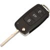 4/5 Buttons Car Key Case Shell For Vw/Volkswagen Sharan Caddy Eos Golf Jetta Beetle Polo Up Tiguan Touran Folding