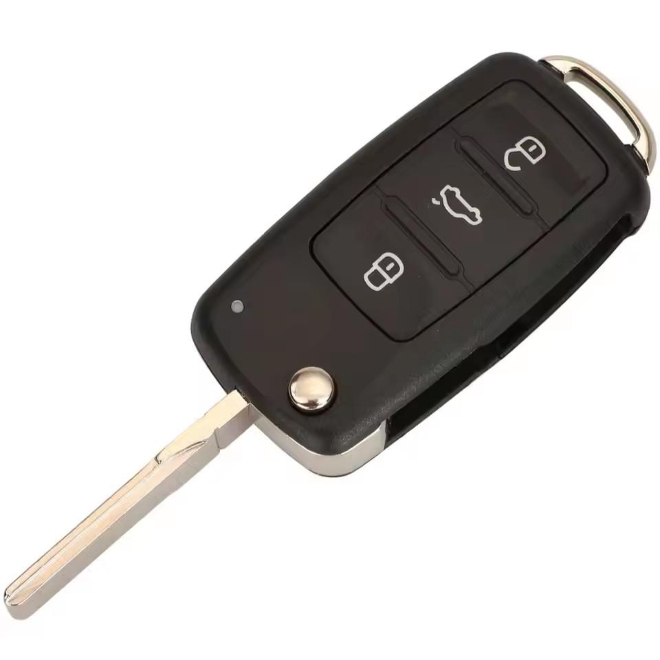 4/5 Buttons Car Key Case Shell For Vw/Volkswagen Sharan Caddy Eos Golf Jetta Beetle Polo Up Tiguan Touran Folding