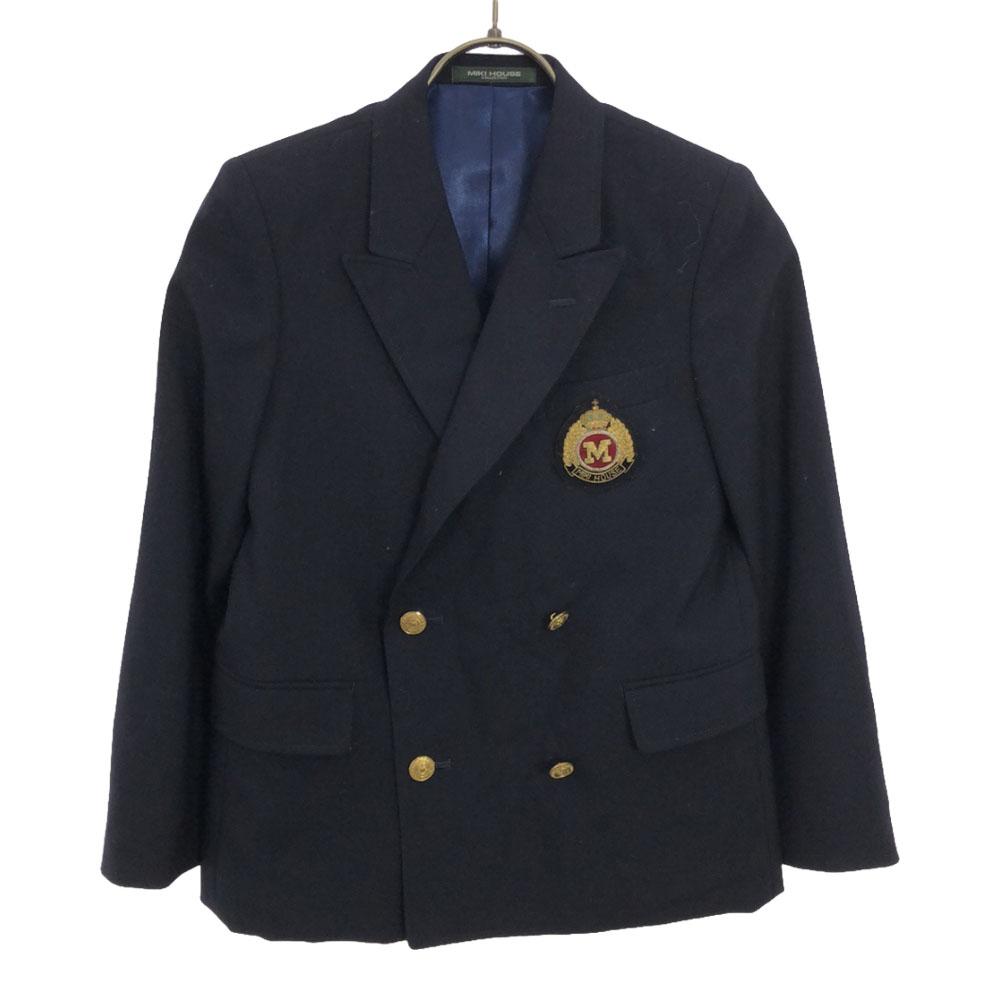 

mikihouse made in Japan Wappen double tailored jacket 130 Navy blazer Kid s Used