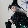 Kostium Wiedźmy Torba na Miotłę i Zestaw Kapeluszy Przenośne Akcesoria na Wydarzenia Halloweenskie W 3 Kolorach Zestaw Halloweenski