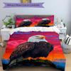 3pcs Bald Eagle, Sunset Bedding Set - 1 Duvet Cover + 2 Pillowcases(Core Not Included), Machine Washable Polyester yy251216133