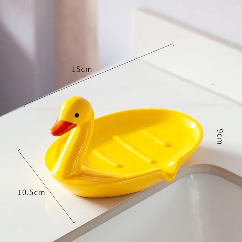Ceramic Duck Soap Dish & Draining Tray Set