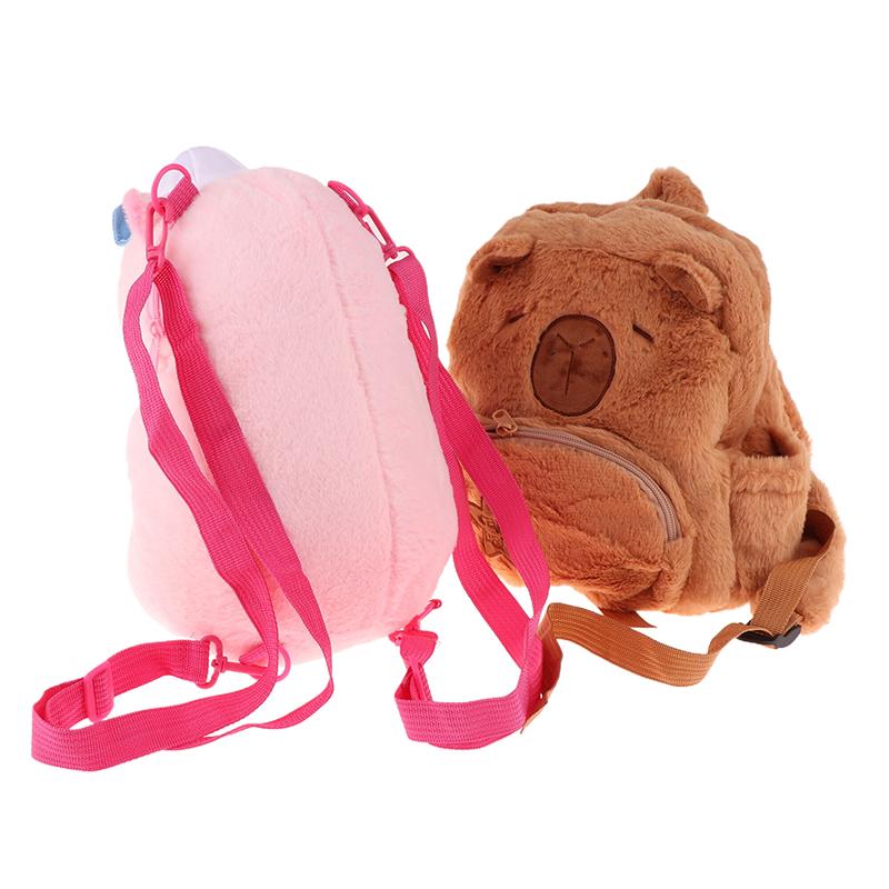 Capybara Plush Backpack Kawaii Plushie Doll Fur Bag Children'S Bag Shoulder Bag Mini Knapsack Bags Gifts For Girlfriend