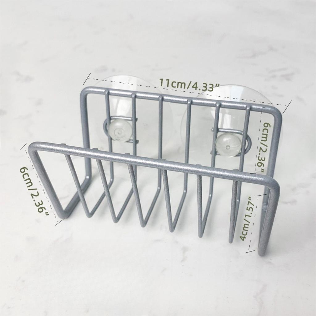 1PC Metal Sponge Rack with Suction Cups Sink Drain Storage Shelf for Wire Ball Kitchen Organizer Kitchen Accessories Organizer