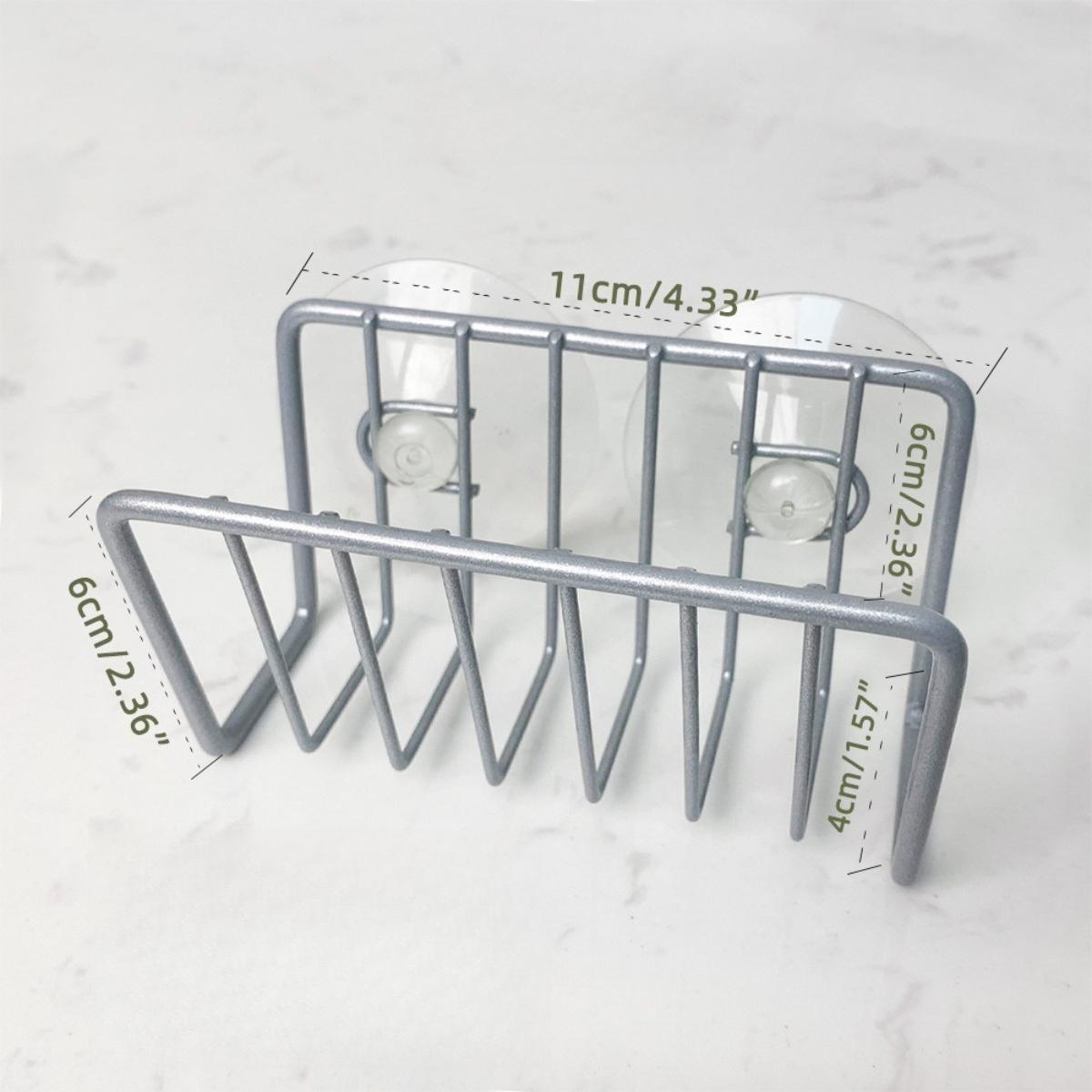 

1PC Metal Sponge Rack with Suction Cups Sink Drain Storage Shelf for Wire Ball Kitchen Organizer Kitchen Accessories Organizer