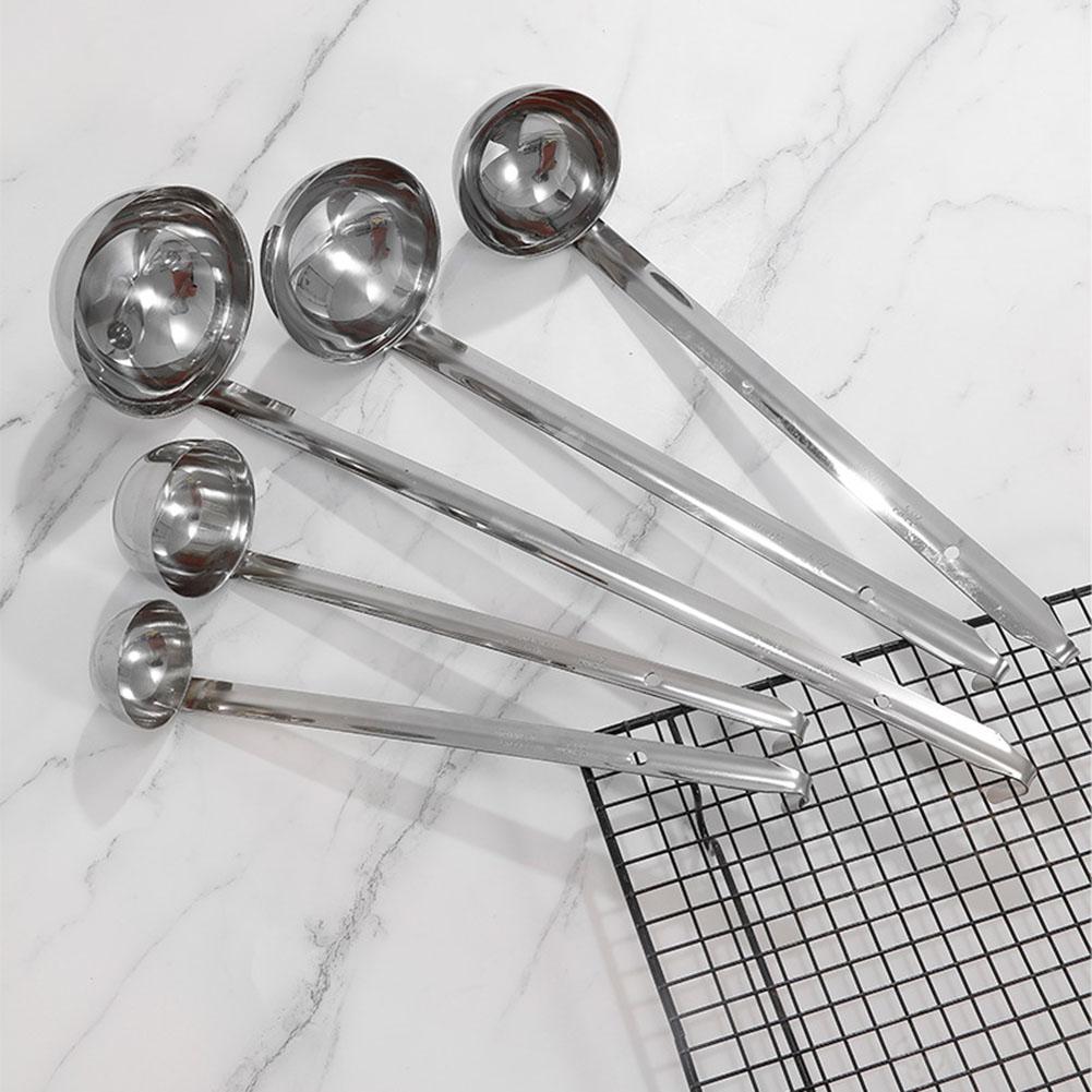 High Utility Stainless Steel Ladle Long Handle Suitable for Various Dishes