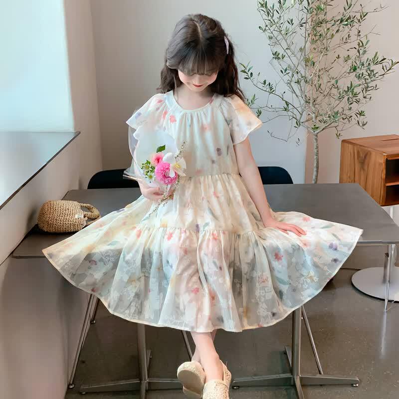 Girls' Floral Princess Summer Dress