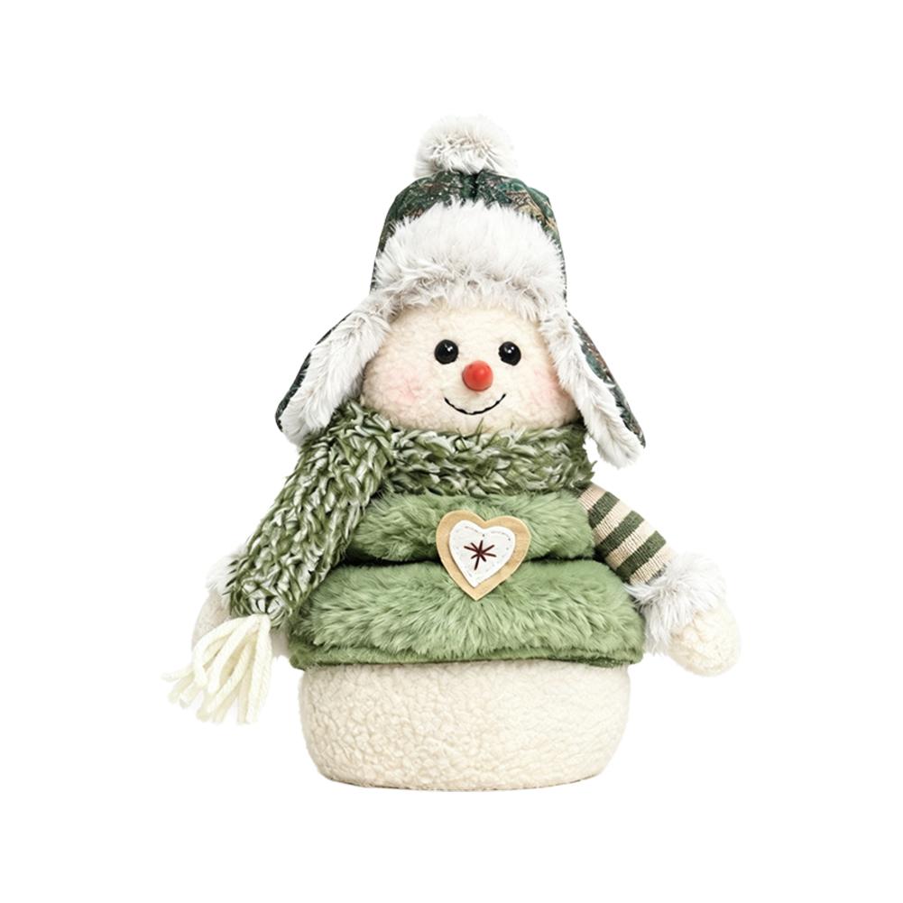 Cozy Green Christmas Snowman Doll Soft Sherpa Exquisite Knitted Gnome Doll Christmas Decorations Home Xmas Tree Decor New Year