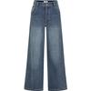 JIUZI ANNACO Women's Deconstructed Wide-Leg Denim Jeans