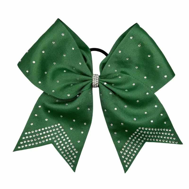 Glänzende Strass-Schwalbenschwanz-Schleifen-Haargummis für Mädchen - Cheerleading-Band-Kopfschmuck