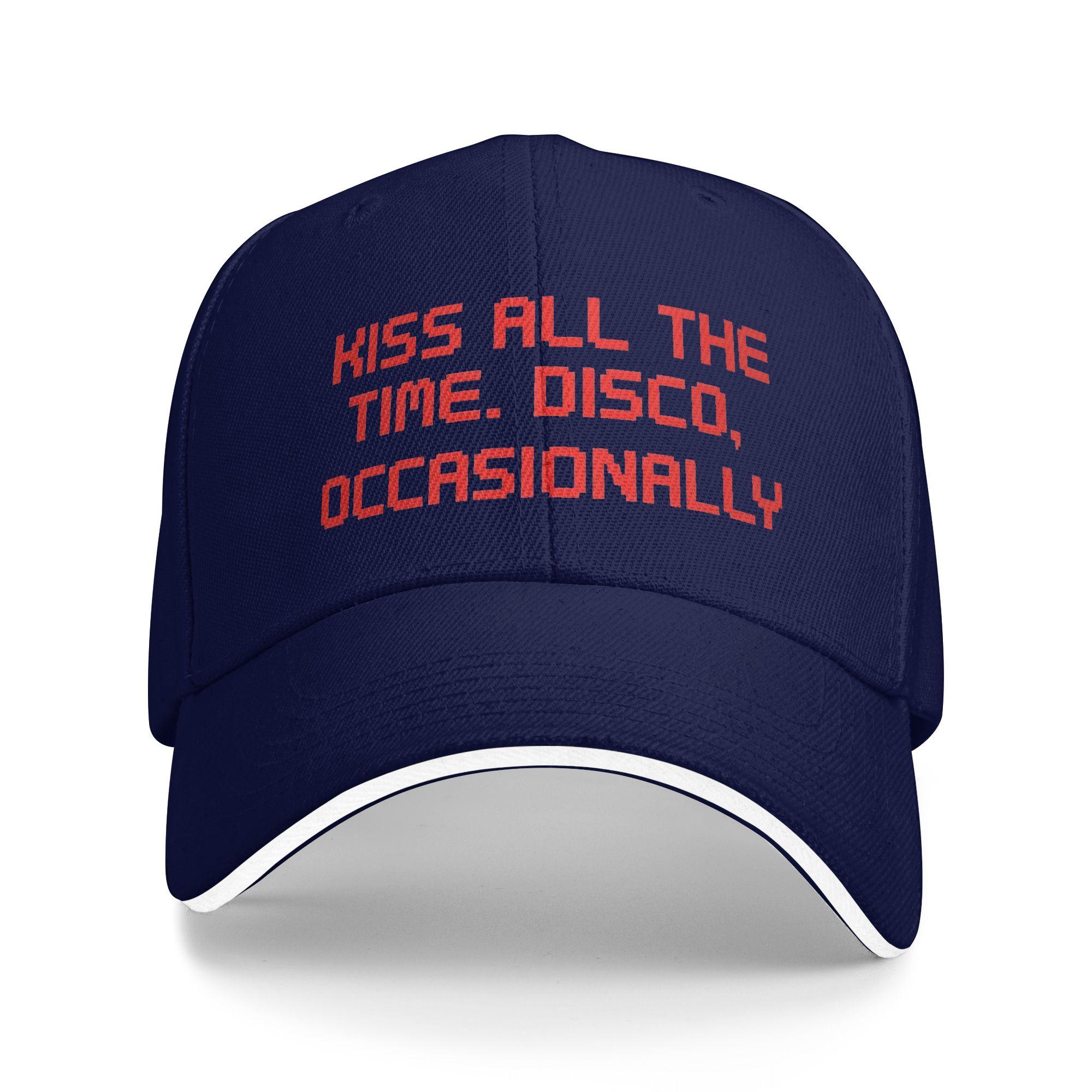 

Unisexs WoUnisexs Harrys Styles Kiss All the Time Disco Occasionally Outdoor Hat Sun Baseball Caps New Baseball Cap Golf Hats One Size