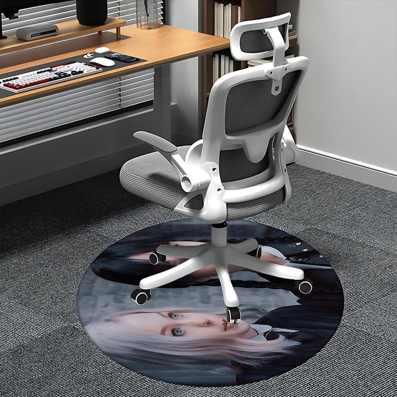 

Wednesday Addams Chair mat Round Rug-Office carpet, Non-slip, Suitable for Living Rooms, Bedrooms decor.1205253a 80cm by 80cm