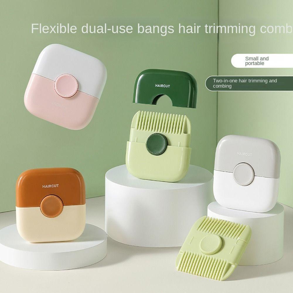 2 in 1 Haarschneidemaschine, Friseurkamm, Pony-Haarschneider, Entferner, Home-Mini-Make-up-Tools für dünner werdendes Schönheits-Haarschnittzubehör
