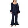 Sleeper Womens/Ladies Linen Puff Sleeve Loungewear Set