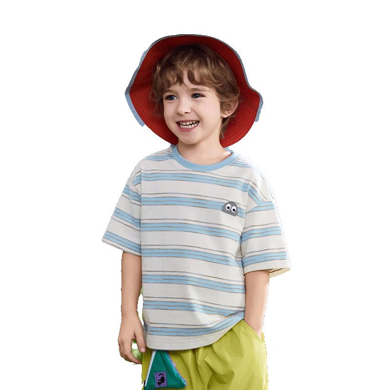 ASK JUNIOR Boys  Striped Short Sleeve T-Shirt 130