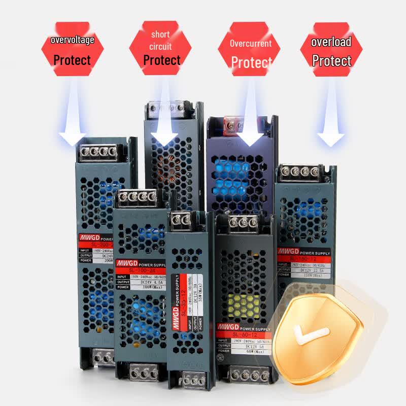 MWGD Ultra-Thin 220V To 12V LED Power Supply 35W 3A